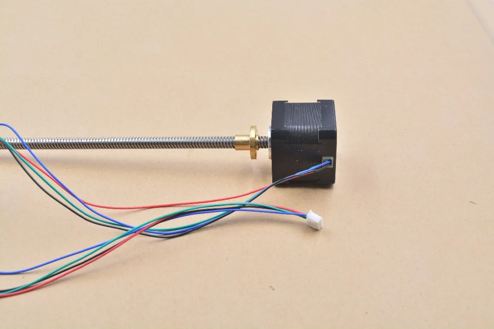Goedkoop 3d print motor nema17 stappenmotor met T8 schroef lood 2mm 8mm 400mm 42 motor 42 BYGH mill cut cnc graveermachine 17HS4401
