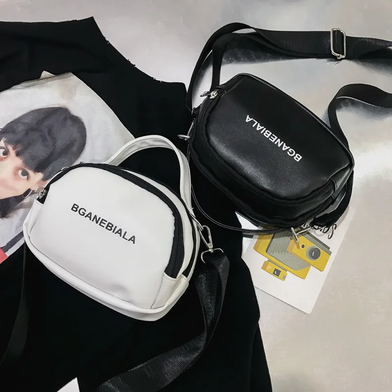 

INS super Student Sport Fashion Phone Bag PU Leather Women's Mini Shoulder Bag Cross Body Bag Simple