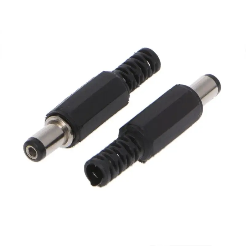 

2Pcs 5.5x2.1mm DC Male In-Line Plug Socket Jack Connector Adapter Plastic Cover