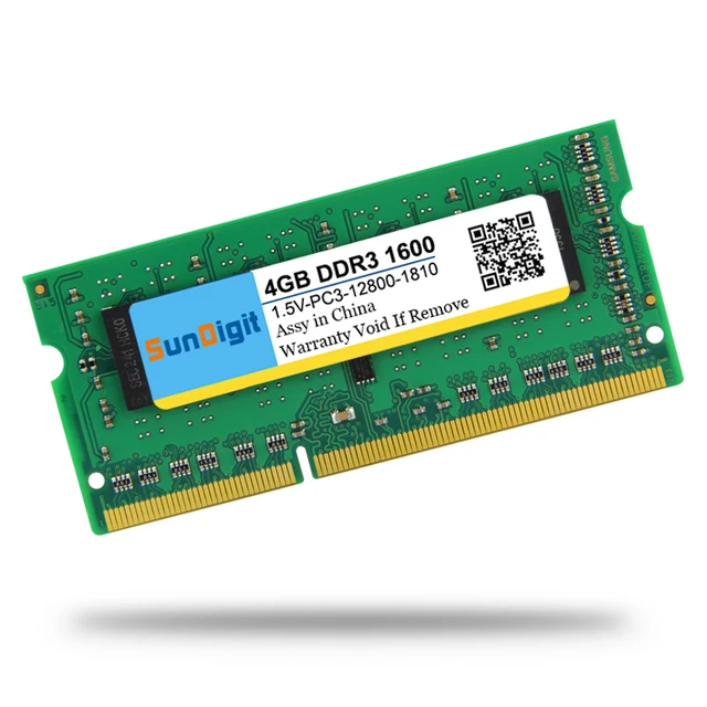 Cheap Brand New SunDigit Laptop 8GB Memory Ram DDR3 1600Mhz 4GB for Notebook Sodimm Memoria 2GB Compatible with DDR 3 1333MHz 1066Mhz