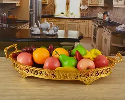Позолоченные металлические круглые, отрезав лотки дизайн тарелки с фруктами фруктовые лотки украшение для свадьбы украшения дома лоток SG046