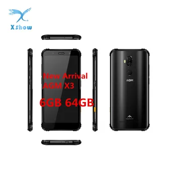 

AGM X3 IP68 Smartphone 6GB 64GB Snapdragon 845 5.99" 12MP+24MP Dual Rear Camera 20MP Front Camera Fingerprint NFC Mobile Phone