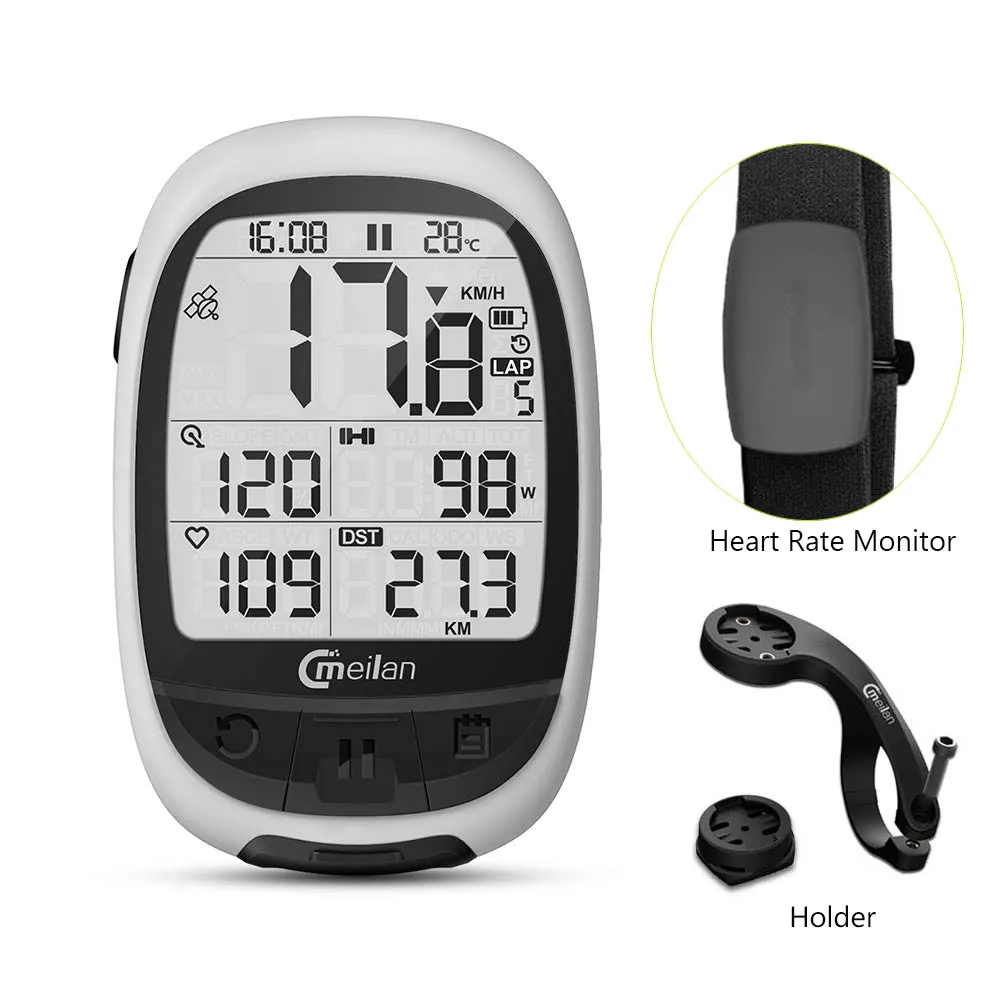 

Bike gps navigation Bluetooth ANT+ cycling computer support connect with cadence heart rate power meter(not include)