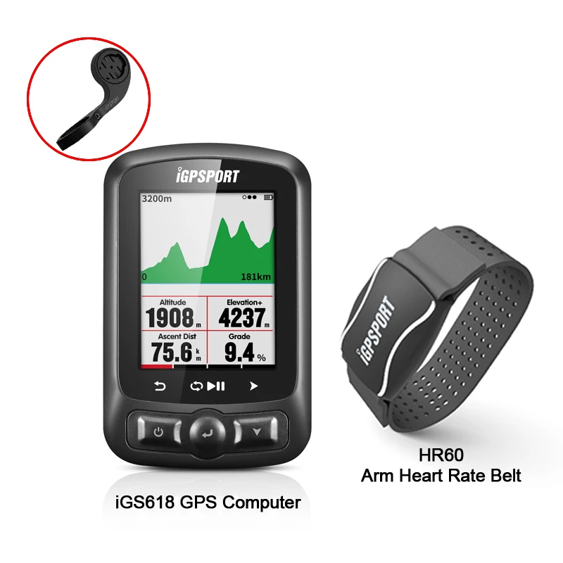I GPS порт iGS618 велосипедный компьютер gps навигация Спидометр IPX7 HR60 Arm пульсометр Bryton