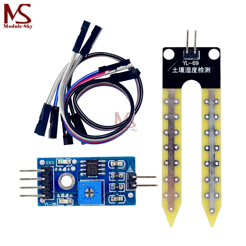 

Soil Hygrometer Detection Module Soil Moisture Sensor Probes For Arduino 3.3V-5V Development Board DIY