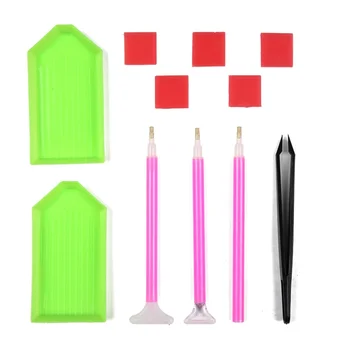 

Diamond Painting Tools Set DIY Accessories Diamond Painting Embroidery Cross Stitch Pen Tools Square and Round Diamond Tools set