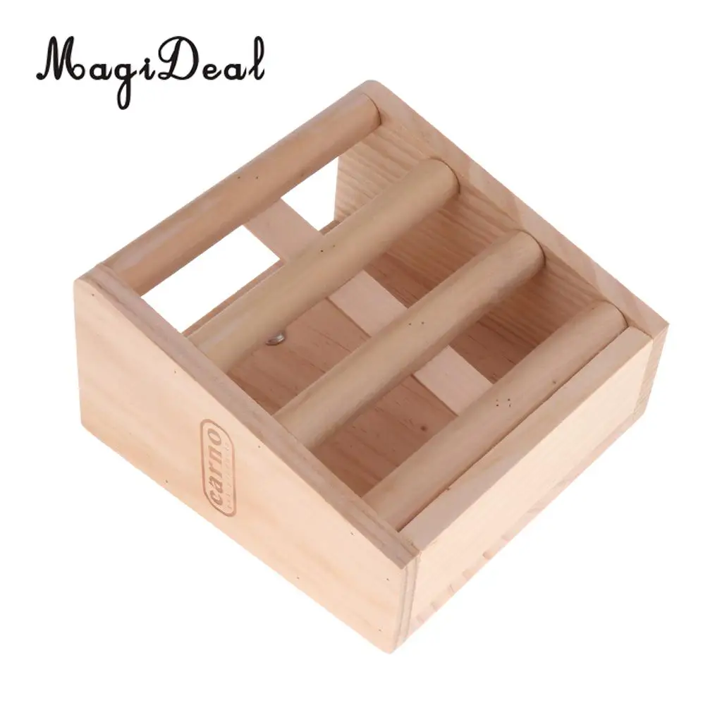 MagiDeal 2-in-1 Functional New Small Pet Rabbits Guinea Pig Wooden Rack Feeder Hay Grass Nesting Holder Small Animals Toy