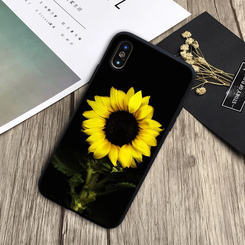 Funda de teléfono de diseño único de lujo de girasol amarillo de belleza para iPhone 8 7 6 6 S Plus X Xs Xr XSMax 5 5S SE funda Funda de teléfono de diseño único de lujo de girasol amarillo de belleza para iPhone 8 7 6 6 S Plus X Xs Xr XSMax 5 5S SE funda