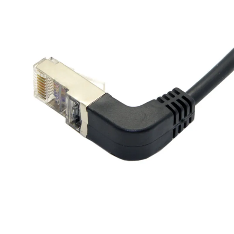 90 градусов вниз угловой 8P8C FTP STP UTP Cat 5e Lan Ethernet сетевой Соединительный кабель 50
