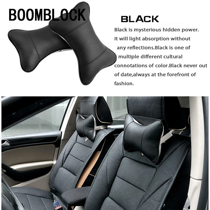 

BOOMBLOCK 2pcs/set Car Genuine Leather Cushion Covers Pillows For Bmw E46 E39 Audi A3 A6 C5 A4 B6 Mercedes W203 W211 Mini Cooper