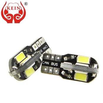 

KEIN 10PCS t10 led w5w car bulb 5630 8smd auto 168 194 Lamp side wedge door reading interior vehicle signal light lamp 12V white