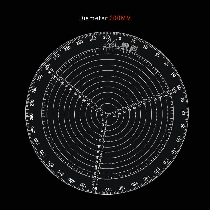 Центральный искатель Компас для деревообрабатывающих чаш токарный станок работа прозрачный акриловый рисунок круги диаметр 200 мм 300 мм деревообрабатывающий инструмент - Color: Diameter 300MM