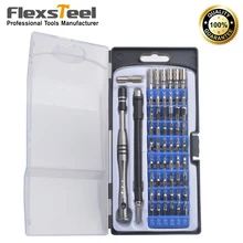 Flexsteel 57 in 1 Magnetic Precision Screwdriver Set with 54 Bits, Repair Hand Tool Kit for Electronics iPad iPhone Laptops PC