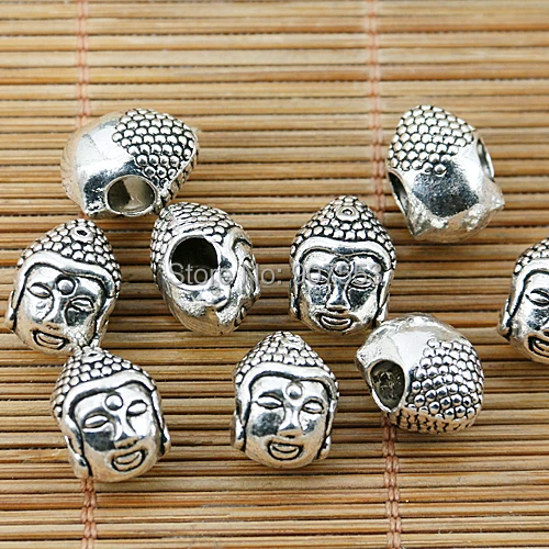 

15pcs Tibetan silver buddha head spacer bead fit bracelets EF1640