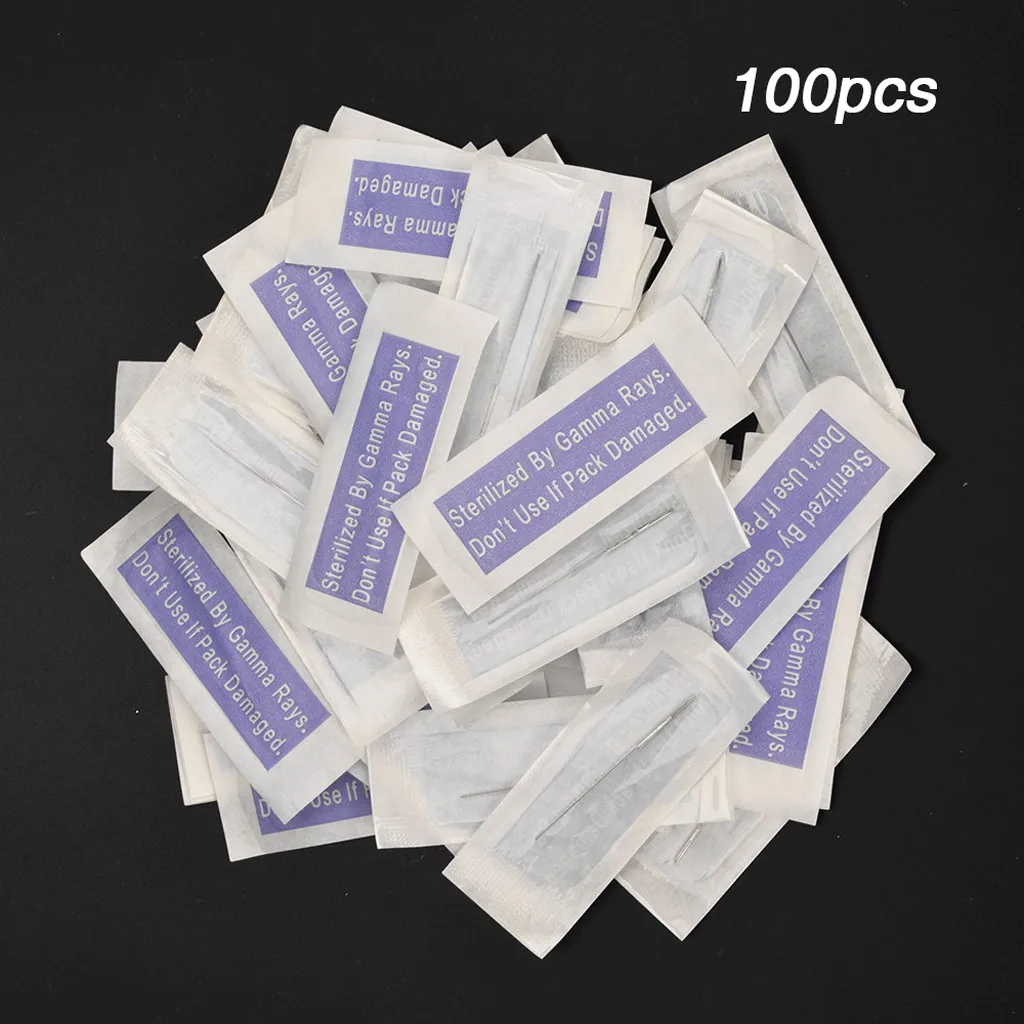 

ATOMUS Tattoo Needles 100PCS 5R Round Needle Permanent Makeup Eyebrow Tattoo Blades Eyeborw Make-Up 2019 New May28