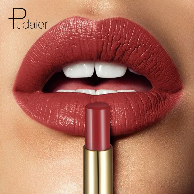 Pudaier 16 Colors Double-Head Matte Lipstick Lipliner Mat Lips Stick Liner Sexy Nude Red Lip Pencil Long Lasting Makeup Cosmetic