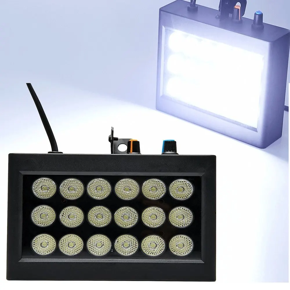 

LED Par Lights 18W 18 LED Disco Lights with Music-activated Auto-run White Combinations Strobe stage lighting effect