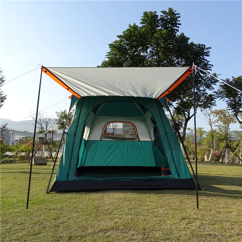 4 6 человек палатки Открытый Кемпинг Туризм 2 комнатная палатка двойной слой водонепроницаемый большой семейный кемпинг палатки
