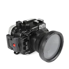 SeaFrogs 40m/130ft Underwater Camera Waterproof Housing Case For Canon EOS M6 (18-55MM) Lens waterproof underwater housing camera housing case for canon 550d 18 55mm lens