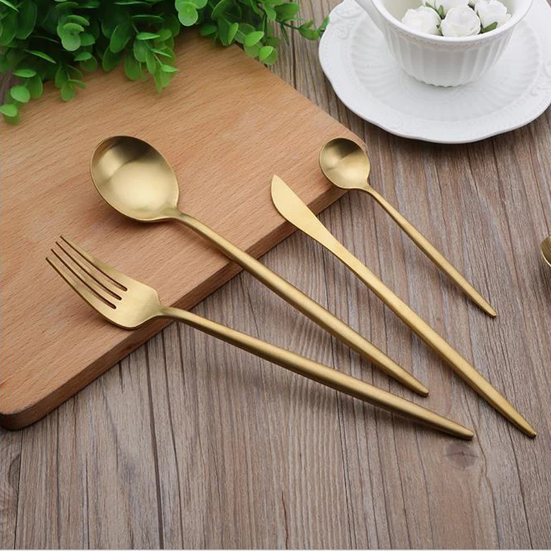 Buy Hoomall 4PCs/Set Western Cutlery Dinner Set High