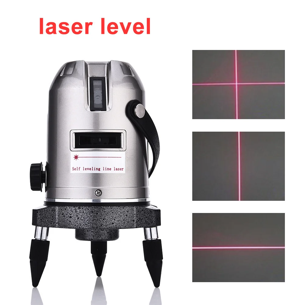 

1pc Auto 5 Line Laser Level 110 Degrees Rotary 635nm Outdoor Mode - Receiver And Tilt Slash Available
