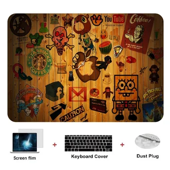 

Oil Painting Laptop Hard Shell Case+Keyboard Cover+Screen Film+Dust Pulg only For Apple Macbook Air 13 model A1466 A1369