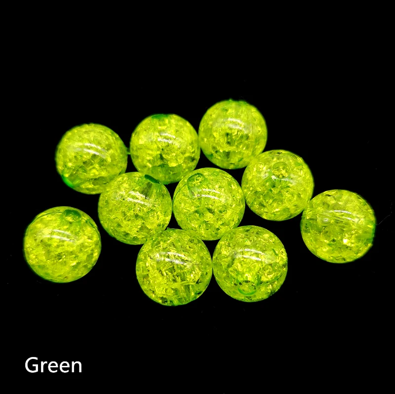10pcs 12mm Round Crackle Beads Loose Spacer Acrylic Beads For Jewelry Making Necklaces Bracelets DIY 