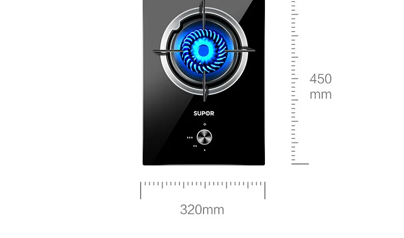 4 кВт газовые плиты, натуральная Встроенная газовая плита, черная кристальная панель, закаленное стекло, Блокировка от детей, Третий механизм, регулировка огня