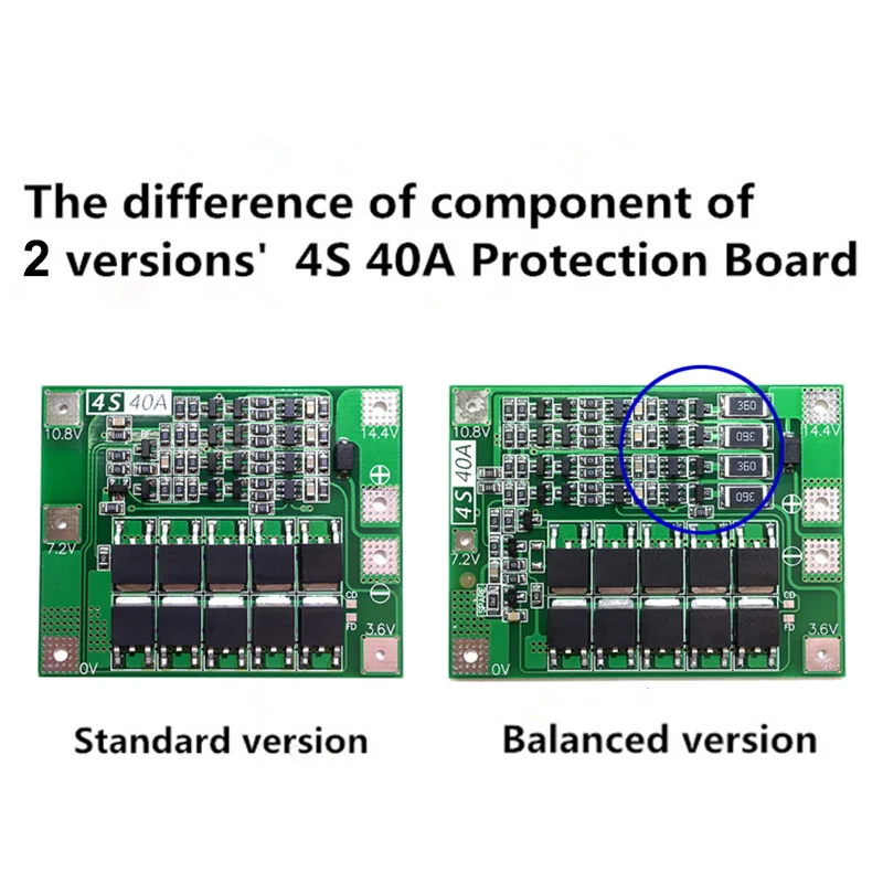 4S 40А железная литиевая батарея Защитная плата для зарядного устройства 12,8 В 14,4 В Lipo ячеечный модуль с балансом PCB BMS для электродвигателя