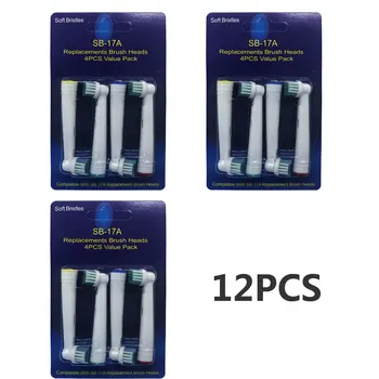 

Hot 12PCS Replacement Electric Toothbrush Heads Tooth Brush Head Soft Sensitive Triumph Vitality 3D Braun For Oral B