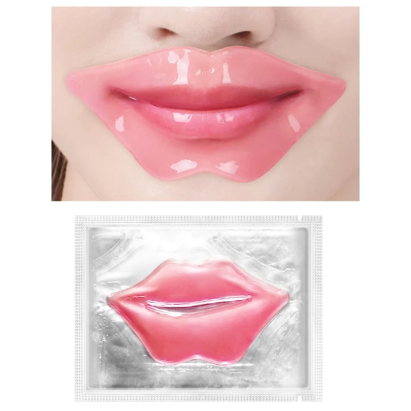 Натуральная кристаллическая коллагеновая маска для губ, мембранная увлажняющая маска против высыхания, Осветляющая Маска для губ, гладкая линия губ, Уход за губами