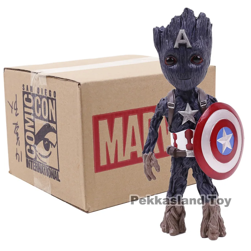

Marvel Tree Man Cosplay Captain America PVC Figure Collectible Model Toy