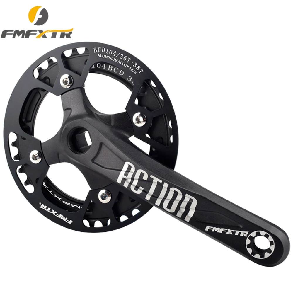 Фиет Кривошип 104BCD Ronde Vorm Smalle Brede 32 t/34 t/36 t/38 t MTB Kettingblad Fiets Kettingwiel fiets Cirkel Crankstel Enkele P