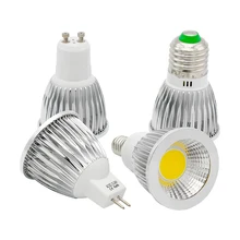 Ampul COB LED spot GU10 9W 12W 15W E27 E14 dim Bombillas 85-265V lamba MR16 AC DC 12V LED ampul Lamparas Spot ışık