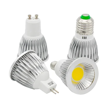 価格 アンプル Cob Led スポットライト GU10 9 ワット 12 ワット 15 ワット E27 E14 調光可能 Bombillas 85-265 V ランプ MR16 Ac Dc 12 V Led 電球 Lamparas スポットライト