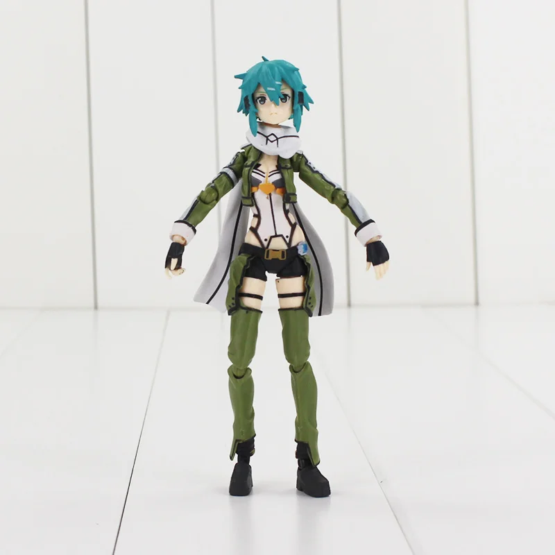 14 см аниме Sword Art Online Asada Shino Sinon Figma ПВХ фигурка Коллекционная модель игрушки