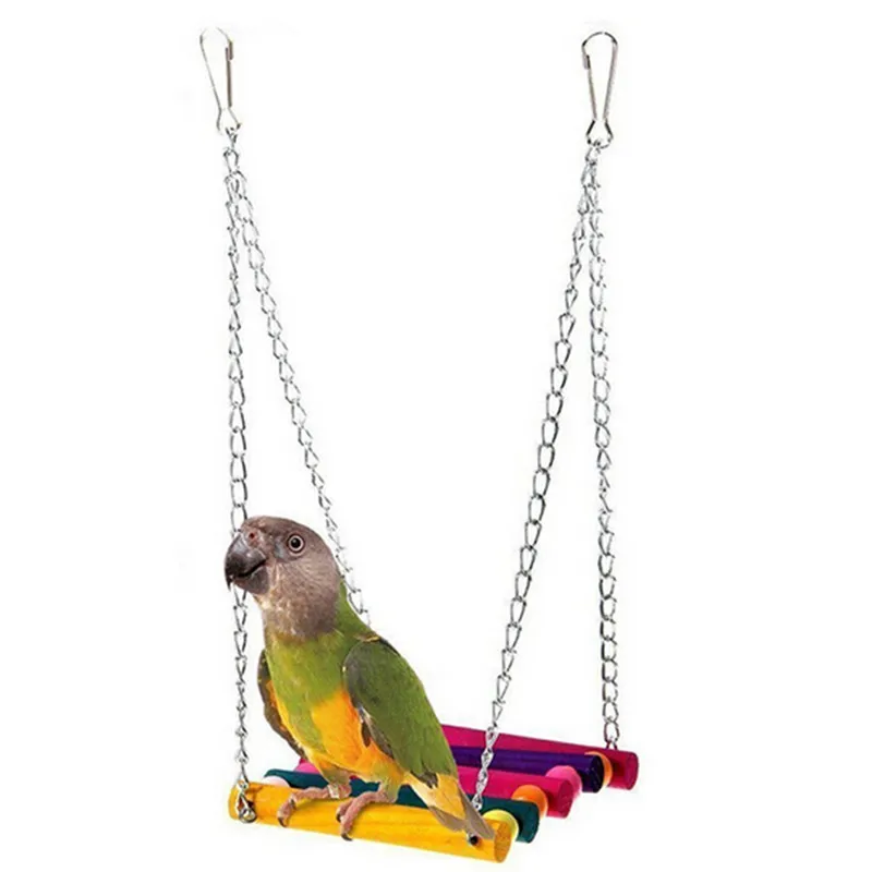 

Random Color Pet Bird Parrot Toys Parakeet Budgie Cockatiel Cage Hammock Swing Toy Hanging Chew Toys For Birds EJ879323