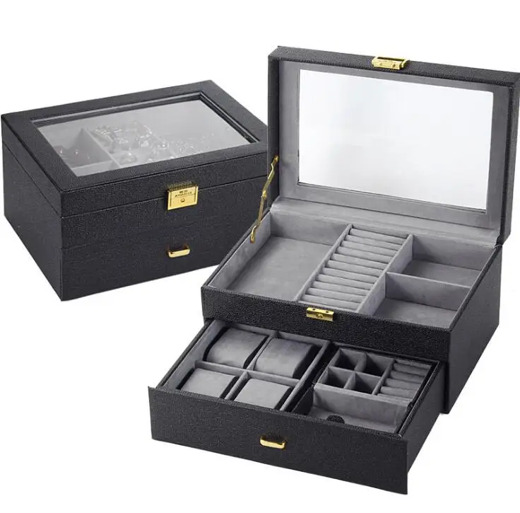 

2018 New Watches Jewelery Boxes Accessories Watches Storage Boxes Wristwatches Cases Cases Jewelry Rack Organizers Holiday Gifts