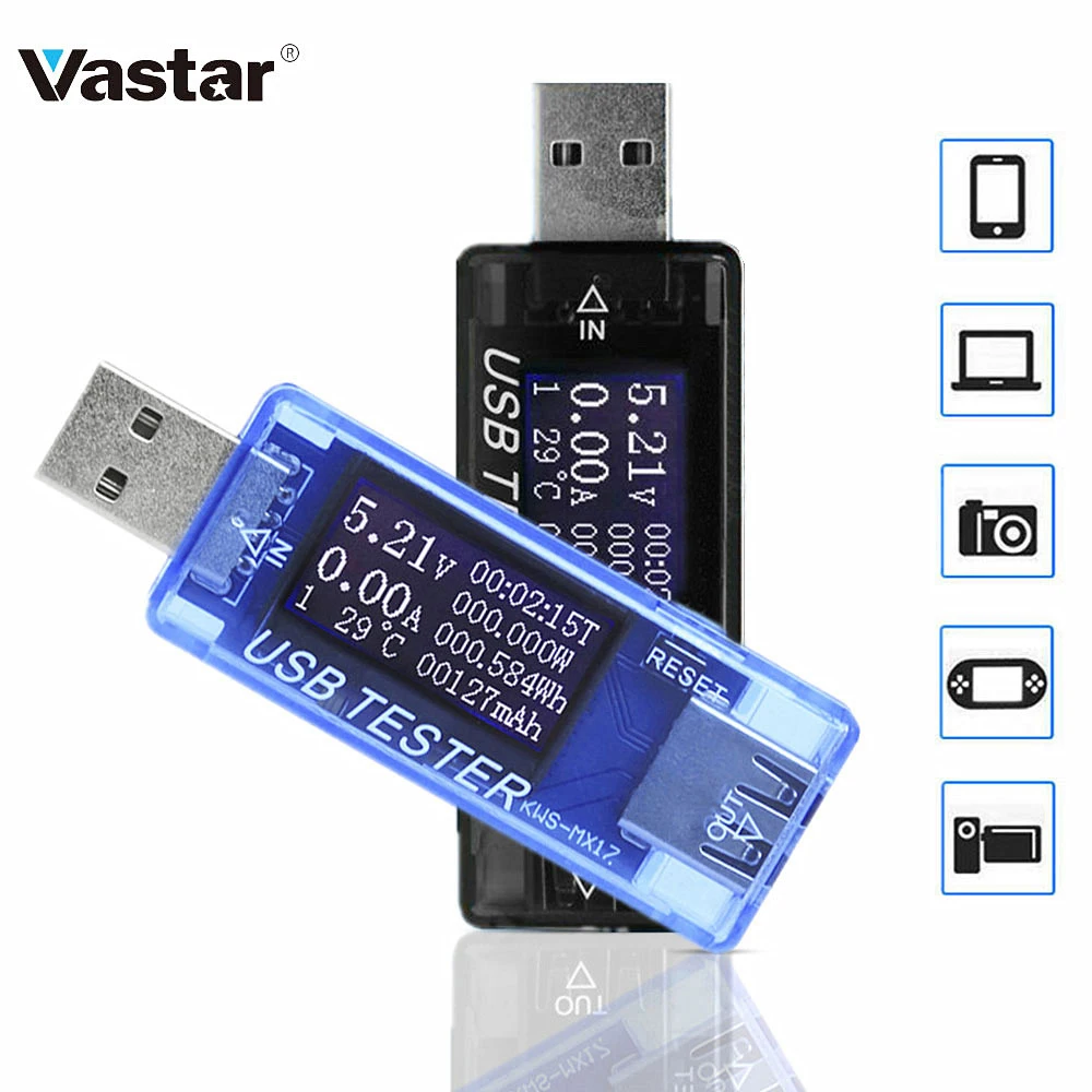 

USB Battery Tester DC Digital Voltmeter Power Bank Current Voltage Doctor Charger Capacity Volt Tester Meter Ammeter
