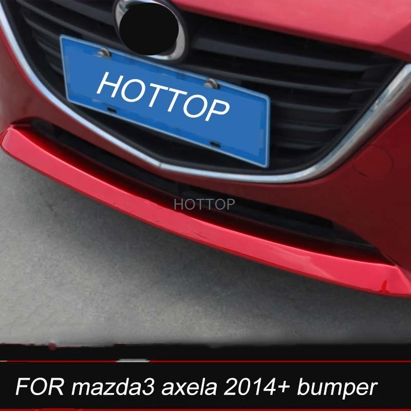 

HOTTOP CHROME FRONT LOWER BUMPER MOLDING PROTECTOR LIP SPOILER COVER FOR MAZDA3 axela 2014+TRIM GARNISH GUARD GRILLE
