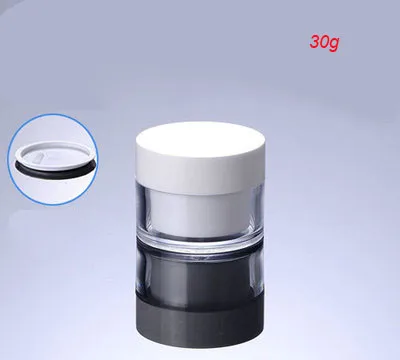 

NEW 30G double wall cream bottle, plastic 30 g cosmetic white cream jar, wholesale 1 ounce Cosmetic Jar Cosmetic Packaging