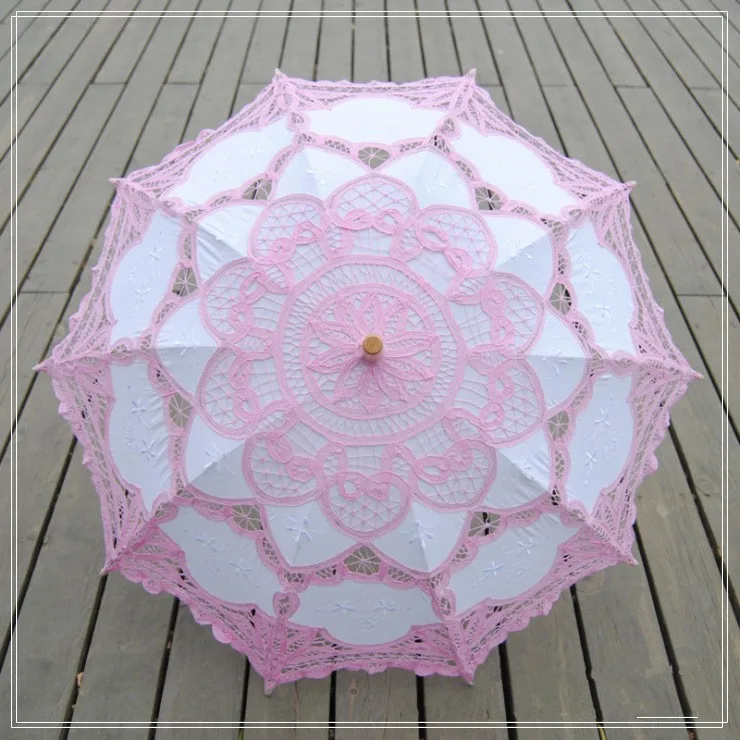 Ручной работы зонт от солнца с кружевами зонтик с вышивкой свадебный декоративный зонтик для невесты зонтик Ombrelle Mariage 9 цветов