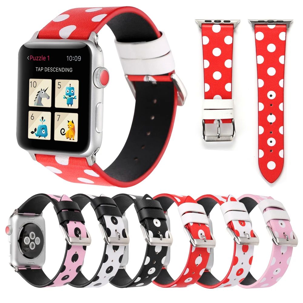 

WatchBand for iWatch Bracelet Series 432 Strap for Apple Watch Leather Band 44mm 38mm Straps For Apple Watch 42mm Bands Leather