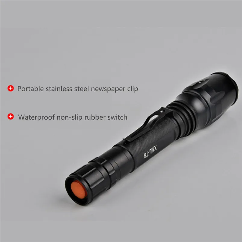 5 Mode Torch Led Light Elfeland T6 Torch Flashlight 18650 Tactical Military LED Flashlight Torch Zoomable Zaklamp 40JY2311
