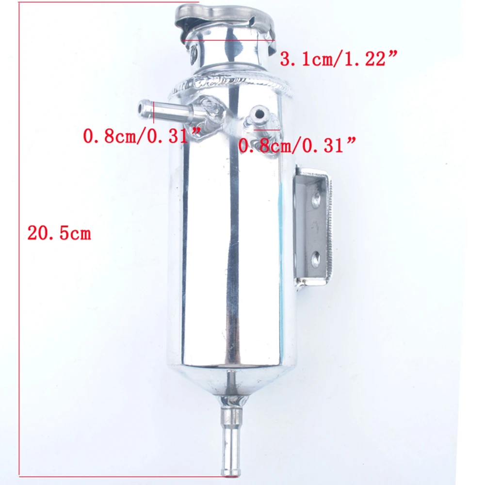 Универсальный резервуар для масла 350 мл, автомобильный радиатор, резервуар для охлаждающей жидкости, алюминиевая бутылка переливной резервуар