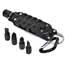 Светодиодный светильник многофункциональная маленькая отвертка наборы мини EDC инструменты Карманная отвертка-брелок на ключи со слотом Шестигранная отвертка