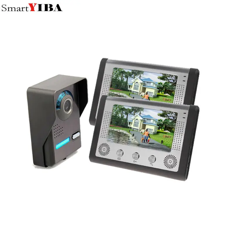 SmartYIBA 2*7\LCD color screen Video doorbell door phone for home Speakerphone Intercom System With Waterproof Outdoor IR Camera SmartYIBA 2*7\LCD color screen Video doorbell door phone for home Speakerphone Intercom System With Waterproof Outdoor IR Camera