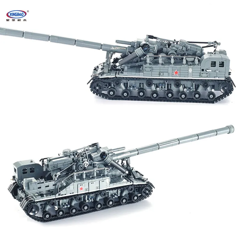 New-XingBao-06001-Block-1389Pcs-Creative-MOC-Military-Series-The-T92-Tank-Set-Education-Building-Blocks (3)