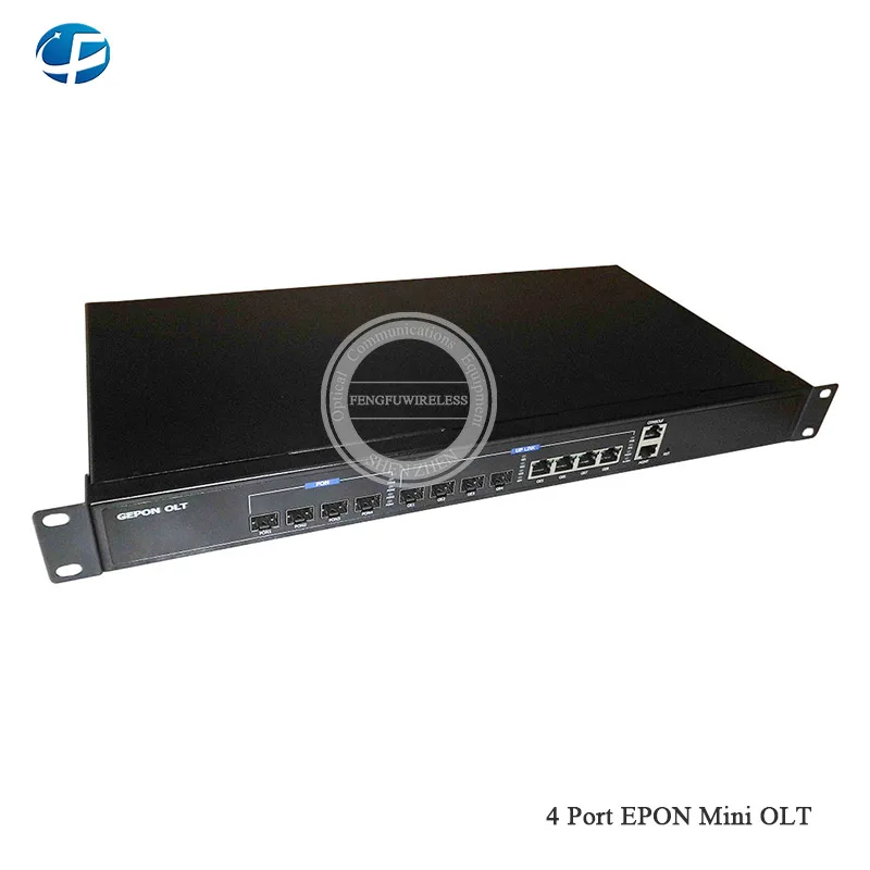 

High quality MINI 1G EPON OLT , 4 ports PON 4pcs SFP module uplink ethernet port network EPON OLT, Support EPON ONU