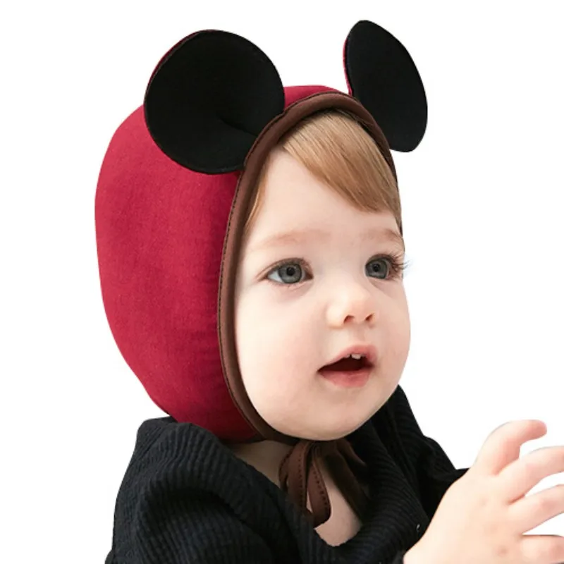 Детская зимняя шапка с мультяшным рисунком шапки для новорожденных реквизит для фотосъемки аксессуары для малышей милые - Цвет: Красный